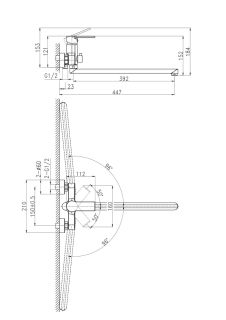 Смеситель для ванны Cersanit Brasko хром